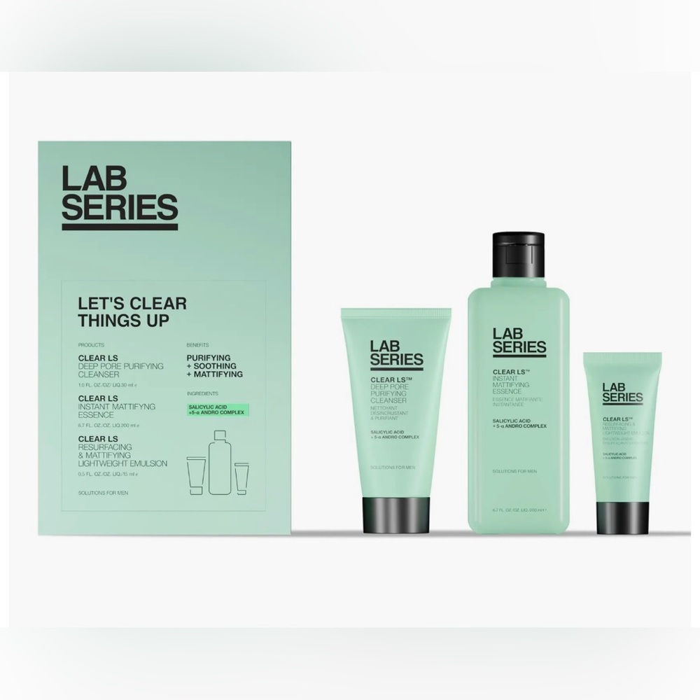 Lab series Clear LS Let's Clear Things Up Men's Skincare Gift Set $73 Value